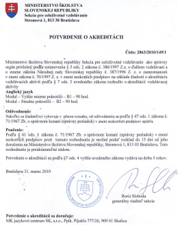 certifik&aacute;t B1-B2 - MK jazykov&eacute; centrum, s.r.o.