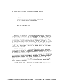 the problem of mass transfer in the symbiotic binary ch cygni