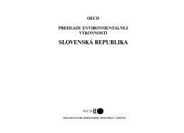 oecd prehľady environmentálnej výkonnosti slovenská republika