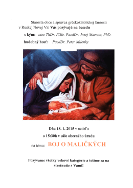 Starosta Obce a spr&aacute;vca gr&eacute;ckokatol&iacute;ckej farnOsti v Ruskej Novej