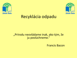 Recyklácia odpadu.pdf - Základná škola, Tbiliská 4, Bratislava