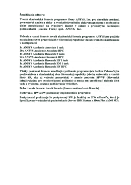 Trvala akademická licencia programov l`lrm]|r ANSYS, Inc. pro