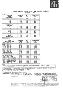 Cenn&iacute;k na stiahnutie - Zeda B. Bystrica s. r. o.