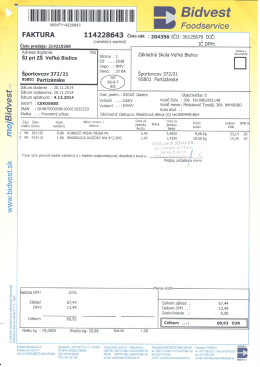 mojBidvest - Základná škola, Športovcov 372/21, 958 04 Partizánske