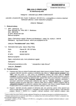 14/2014 Zmluva s SPP-distrib&uacute;cia, a.s.
