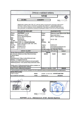 Zmluva o realiz&aacute;cii reklamy - Noprint, s.r.o.