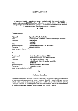 ZMLUVA 13T lllĺlll] e p&uuml;skvtnuti dut&aacute;eie z rnIpDčtavťj rezervy