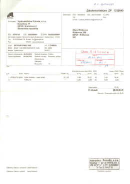 Dod&aacute;vateľ: Vydavateľstvo Pr&iacute;roda, sro Koceľova 17 82108 Bratislava