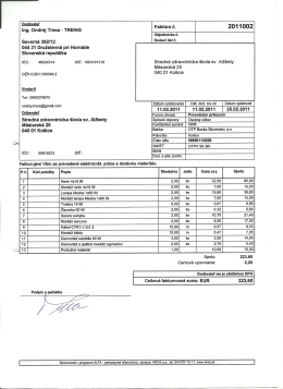 lng. Ondrej Tresa - TRElNG Severná 392/12 044 31 Družstevná pri