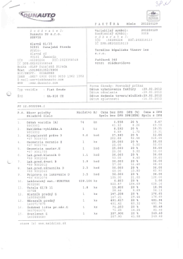 Page 1 // F A K T Ú R A číslo 201220129 D 0 d á V a t e l`: Variabilny