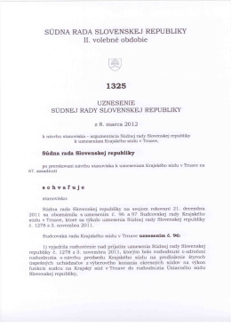 Stanovisko k Uzneseniam Sudcovskej rady Krajsk&eacute;ho s&uacute;du v Trnave