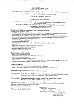 VOCATIO, spol. s r.o.