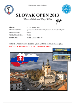 International Slovak Open 2013 (Memoriál Ladislava „Doky“ Tótha)