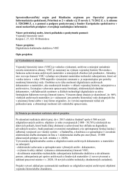 Dodatočné informácie v súlade s § 33 novely č. 71/2012 Z.z. k