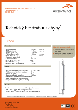Technický list drátku S Chyby“