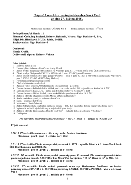 Zápis z jednání ZO dne 27.05.20156