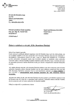 Žádost k rukám PP o vyjádření k plk. JUDr. Šabršulovi