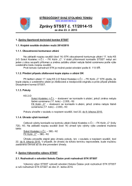 Zprávy STSST č. 17/2014-15 - Středočeský svaz stolního tenisu