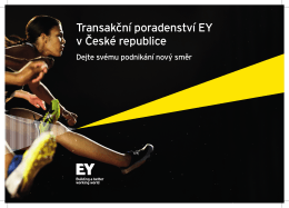 Transakční poradenství EY v České republice