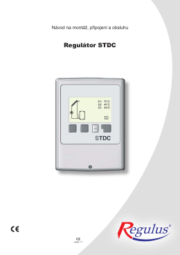 Návod – regulátor STDC - prima