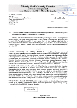 Veřejná vyhláška - špaček obecný