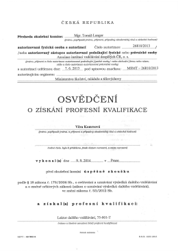 Lektor dalšího vzdělávání 75-001-T