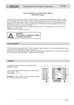 REGIN – Regulátor elektrického ohřevu TTC25X