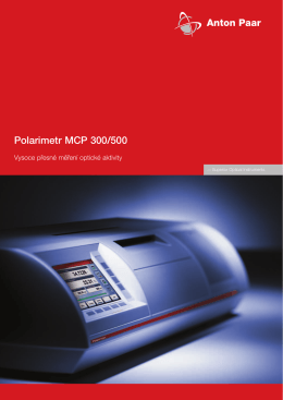 Polarimetr MCP 300/500 - Vysoce přesné měření