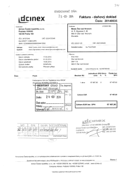 Faktura - daňov&yacute; doklad
