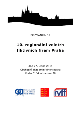 Regionální veletrh FIF 2016 - Obchodní akademie Vinohradská
