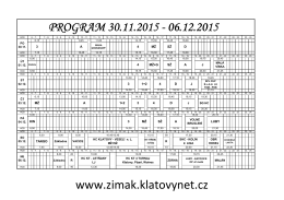 PROGRAM 30.11.2015 - 06.12.2015 www.zimak.klatovynet.cz