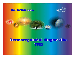 Termoregulační diagnostika TRD. STRD