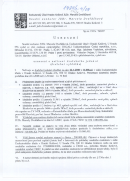 Exekutorský úřad Hradec Králově JUDr. Marosłă Dvořáčková