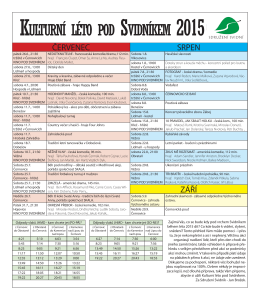 KULTURNÍ LÉTO POD SVIDNÍKEM 2015