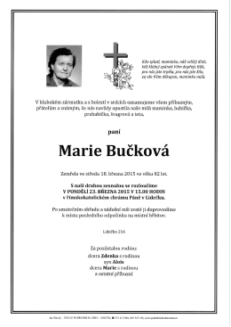 V hlubok&eacute;m z&aacute;rmutku a S bolest&iacute; V srdc&iacute;ch oznamujeme V&scaron;em