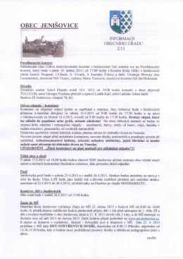 Informace obecn&iacute;ho &uacute;řadu 2/15