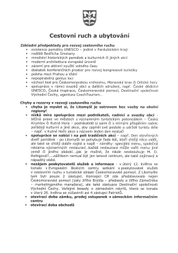Cestovn&iacute; ruch a ubytov&aacute;n&iacute;