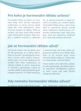 Hormon&aacute;ln&iacute; nitroděložn&iacute; těl&iacute;sko