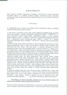 SP&Uacute;-Komplexn&iacute; pozemkov&eacute; &uacute;pravy v k.&uacute;. Tvrdonice
