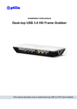Desk-top USB 3.0 HD Frame Grabber