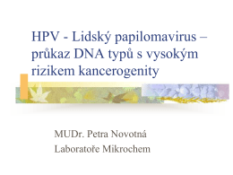 Lidský papillomavirus - Laboratoře Mikrochem