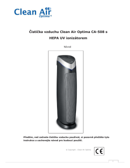 Čistička vzduchu Clean Air Optima CA-508 s HEPA UV