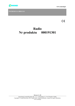 Radio Nr produktu 000191301