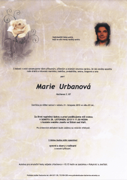 21.11.2015 Marie Urbanová