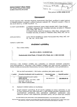 349266-dv 1628-15 - Exekutorský úřad Písek / JUDr. Stanislav