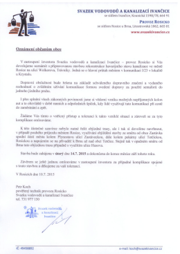 Svazek vodovodů a kanalizac&iacute; Ivančice