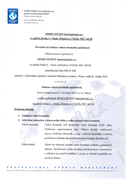 Pozv&aacute;nka na VH SII