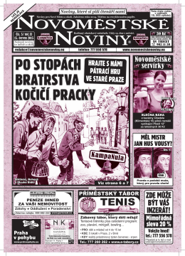 NOVOMESTSKE NOVINY - Novoměstské Noviny