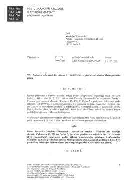 INSTITUT PLÁNOVÁNÍ A ROZVOJE