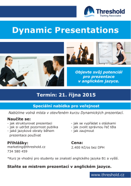Otevřený kurz Dynamické prezentace